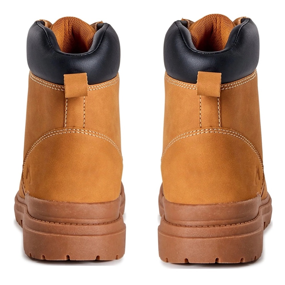 Men's Tan Lace-Up Boots - Picture 11 of 16